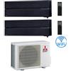 Mitsubishi Climatizzatore Condizionatore Mitsubishi Kirigamine Style Wifi R32 Nero Dual Split Inverter 9000 + 9000 BTU con U.E. MXZ-2F42VF Classe A+++/A++