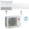 Mitsubishi Climatizzatore Condizionatore Mitsubishi R32 Dual Split Inverter MSZ-AY Wifi più Console 9000 + 18000 BTU con U.E. MXZ-3F68VF Classe A++/A+