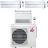 Mitsubishi Climatizzatore Condizionatore Mitsubishi R32 Trial Split Inverter Kirigamine Style Bianco Perla Wifi più Console 9000 + 9000 + 18000 BTU con U.E. MXZ-4F72VF A++/A+