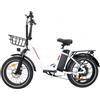 BAOLUJIE DZ2030 Bicicletta elettrica, pneumatico 20*4.0inch, motore 500W, batteria 13Ah, velocità massima 40km/h - Bianco
