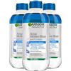 Garnier SkinActive Acqua Micellare Bifase con Fiordaliso per Occhi e Pelli Sensibili Rimuove Trucco Waterproof Deterge Lenisce Senza Risciacquo - 3 flaconi da 400 ml