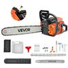 VEVOR Motosega a Gas da 58 cc Motosega a Scoppio da 508 mm 2,7 CV con Impugnatura Antiscivolo, con Doppio Serbatoio, per Taglio del Legno, Potatura degli Alberi e Disboscamento, Arancione Nero