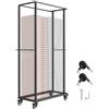 VEVOR Porta Sedie Pieghevole, Capacità 227 kg, Carrello per Sedie Resistente per 60 Sedie, Carrello Porta Sedie in Metallo con Ruote Girevoli e Ruote Bloccabili per Feste, Eventi, Hotel, Nero Opaco
