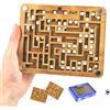 Logica Giochi art. Labirinto di Cnosso - Rompicapo Labirinto in Legno - Difficoltà 5/6 Incredibile - Serie Euclide