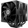 ENERMAX ETS-TD60D CPU Dual Tower, indicatore di stato digitale, 2 X 120 mm, PWM Fan FDB, TDP 250 W+6 X 6 mm heat pipes composite da 6 mm, incl. Dow Corning TC-5888, Intel LGA1851/1700/115x AMD AM5/AM4