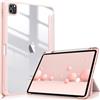 FINTIE Custodia per iPad Pro 11 2022/2021/2020/2018 (4ª/3ª/2ª/1ª Generazione) con Pencil Holder, Antiurto Sottile Leggero Posteriore Trasparente Cover Case, Oro Rosa