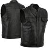 Bikers Gear Australia Australian Bikers Gear The Revolver Gilet in Pelle per Motociclisti Sons of Anarchy Style Biker Gilet senza maniche, Nero, 3XL