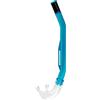 CRESSI Island Clear Black, Tubo Snorkel Tradizionale con Minime Curvature e Supporto Integrato per Snorkeling e Apnea Unisex Adulto, Trasparente/Aquamarina/Nero, Taglia Unica