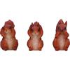 Nemesis Now Tre scoiattoli saggi 9 cm, resina, rosso, tre saggi scoiattoli rossi, set di 3 statuette di scoiattoli occulti, regalo scoiattolo, realizzato in resina di alta qualità, sapientemente