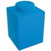 IQ LEGO Iconic 1x1 lampada mattone led in silicone - Blu - Con 8 colori che cambiano automaticamente e blocco manuale del colore (include 3 batterie AAA) - altezza 116mm x larghezza 78mm
