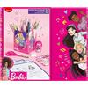 Maped - Cofanetto regalo da colorare Barbie - Matite, pennarelli, temperamatite, forbici 13 cm, gomma, stickers, barattolo per matite - Licenza Barbie ufficiale