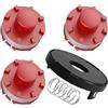 JOJOCY Ein hell Bobine di ricambio per Ein hell GE-CT 36/30 Li E Solo, AGILLO 36/255 BL, AGILLO 18/200, diametro 2 mm, lunghezza 8 m, con molla di copertura (3 bobine + 1 tappo + 1 molla)