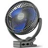 Koonie 10000mAh Ventilatore da Tavolo, Portatile USB Ventilatore 20 cm con Batteria, 4 Velocità & 360° Rotazione, Ventilatore da Parete Silenzioso, per Casa,Ufficio,Campeggio,Passeggino, All'aperto