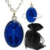 LunexusCollano Medaglia miracolosa Ciondolo Maria Collana Santa Madonna Gioielli cristiani Anhänger 3 cm Kette 60 cm