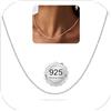 ZHESHY Collana Catenina Argento Sterling 925 Donna Collana Sottile Girocollo Lunga Senza Ciondolo Larghezza 0,8/1,1/1,2/1,5mm Lunghezza:40cm-55cm Regali Ragazze Donna