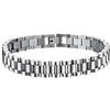 MAISON GIOIELLI FIRENZE - OHANA Bracciale da Uomo in Acciaio con Maglia Lavorata, Bracciale Tristano Placcato Oro, Ipoallergenico, Antigraffio e Waterproof (argento)