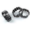 KASHU SN NATURSTEIN UG - Bracciale di Shungite LunaScura| Pietra preziosa e curativa originaria della Carelia - Protezione Radiazioni Cellulare e EMF - 3 Unità
