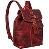 STILORD Ranger Vintage Zaino in pelle 13,3 pollici Zaino Laptop Zaino per MacBook Robusto ed elegante Retro Zaino Zaino Daypack in vera pelle Colore:kara - rosso
