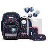 ergobag pack set zaino scolastico ergonomico, zainetto scuola flessibile 6 pezzi prima elementare