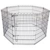 Pet's Solution - Recinto per Cani di Taglia Piccola e Media, con Ampia Porta, Pieghevole, in Metallo Resistente, 91 cm di Altezza, Nero