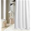 ROOM99 Tenda con nastro arricciato, Aura, 140 x 260 cm, larghezza x altezza, oscurante, decorazione moderna, per soggiorno, camera da letto, colore bianco, 1 pezzo