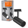 LEDVANCE TRACKLIGHT Spot Cylinder faretto a binario, nero, con attacco GU10, compatibile con lampada normale o smart, design stile loft, protezione IP20