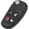 kuyuansu Custodia per chiavea 4 pulsanti per Jaguar X-Type S-Type XF XJ XE XJR