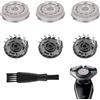 kiki fancy SH90/72 Testina rasoio ricambio per Philips Serie S9000, 3 pezzi, compatibile con i rasoi Philips Serie 9000(S9xxx) 8000(S8xxx) SW97xx Testine di ricambio con spazzola