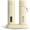 LARS NYSØM Set Macina Sale e Pepe Elettrico - Saliera e Pepiera Elettrica | Automatici Macinini Elettrici Sale e Pepe Set - Ricaricabile via USB Macinino in Ceramica Regolabile - Macina Pepe Elettrico