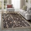 artyrugs Tappeto Lavabile in Lavatrice, 152x213cm, 75% Cotone Riciclato, Pelo Corto, Fondo Antiscivolo, Tappeti per Soggiorno, Camera da Letto, Cucina, Corridoio, Ufficio, Nero Carbone