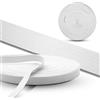 DOJA Barcelona | Elastico per Cucito | 50m | 30mm | Bianco | Filo Elastico Bianco per Cucire Poliestere e Gomma | Elastici da Cucito | Rotolo Elastico Piatto Pantaloni, Stoffa, Mutande, Maglia, Gonna