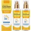 Generisch 2 pezzi spray solare per capelli e cuoio capelluto SPF 30, mantiene i capelli vivi e umidi, leggero e rinforza il cuoio capelluto, spray per protezione solare avanzato