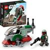 LEGO Star Wars Boba Fett's Starship Microfighter 75344 - Giocattolo da costruzione con ali regolabili e sparatutto, set mandaloriani per bambini