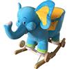 The Rocking Horse Co Sedia a dondolo in peluche a forma di elefante, con ruote + effetti sonori