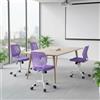 FurnitureR Sedia per conferenze, girevole, altezza regolabile, 130 kg, in tessuto, SGS Gaslift