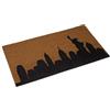 VERSA Zerbino New York, stile moderno, 2 x 70 x 40 cm, poliestere, marrone chiaro e nero.