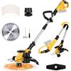 HEBERUCK Tagliabordi cordless compatibile con batteria DeWalt, trimmer e bordatore 3 in 1 con 8500 giri/min e 650 W di taglio del motore Φ30 cm (batteria non inclusa)