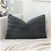 Artscope 1 Pezzi Federe per Cuscini in Velluto a Coste Minimalista Copricuscino Colorato per la Decorazione Domestica Soggiorno Camera da Letto Divano 40x60cm, Grigio Scuro