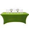COSORO Tovaglia Plastica Rettangolare 6FT Verde,Tovaglia Antimacchia Impermeabile Estensibile Spandex,Tovaglie per Festa Copritavolo Decorazione Desktop Cena per Festa di Eventi Matrimonio Festa