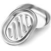 Miruchertter Portasapone in Acciaio Inox Cromato per Bagno a Doppio Strato, Nichel Spazzolato Con Drenaggio, Vassoio da Appoggio per Doccia (Strisce)