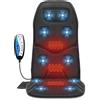 COMFIER Cuscino massaggiante per la schiena con calore, 10 motori vibranti, con vibrazione per schiena e collo, massaggiatore per sedia per ufficio/casa