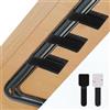 Abnii Fascette Stringicavo Autoadesive in Velcro, 50 pezzi, Nero