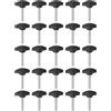 QUARKZMAN 25pz Manopole a T con Viti a Testa Alare M6x40mm Manopole a T Plastica Filettatura Maschio standard Maniglie Manopole Serraggio a mano Vite a testa Zigrinata, Nero
