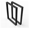 sossai® Design Gambe per tavolo in acciaio | Set di 2 | struttura tavolo | larghezza 70 cm x altezza 72 cm | TKK1 | colore: nero