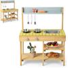 HOMASIS Cucina per Bambini in Legno, Cucinetta per Bambini con Serbatoio dell'Acqua, Cucina Giocattolo per Bambini con Effetti Sonori, Cucina da Giardino per Bambini dai 3+ Anni (Modello 4)