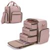 Luxja Organizer Smalti per Unghie per 72 Bottiglie, Custodia Porta Smalti per Unghie con 3 Sacchetti Rimovibili, Borsa da Viaggio per Smalti per Unghie (Solo Borsa), Rosa Pallida