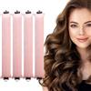 Toaren 4 Bigodino Lungo per Boccoli,Ricci Senza Calore Heatless Hair Curler Ferro Arricciacapelli Senza Calore Set di Acconciature Fai da te per Capelli Bigodini Heatless per Tutti Tipi Capelli(Rosa)