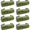 Electron 8x Batteria ricaricabile Ni-Mh 4/5AA 4/5 AA 1,2V 1200mAh 42x14mm con lamelle linguette terminali a saldare per pacco pacchi batteria