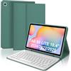WAVATA Tastiera per Samsung Galaxy Tab S6 Lite 10.4 2024/2022/2020, Custodia Tastiera per Samsung Tab S6 Lite Magnetica Italiano QWERTY Layout Bluetooth Rimovibile, Verde scuro