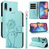 Bravoday Cover per Samsung Galaxy A20e, Custodia in PU Pelle Portafoglio Flip Schede con Slot per Carte, Magnetica Antiurto Cover per Galaxy A20e, Verde